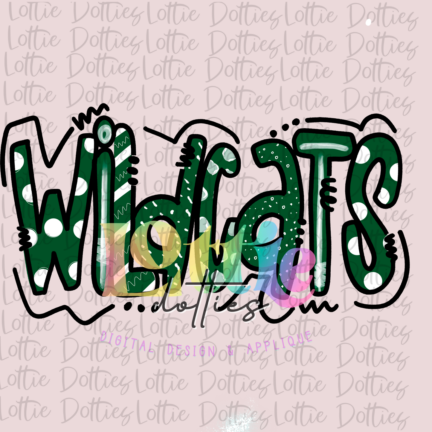 Wildcats PNG - Wildcats - sublimation design - Digital Download - Hunter Green