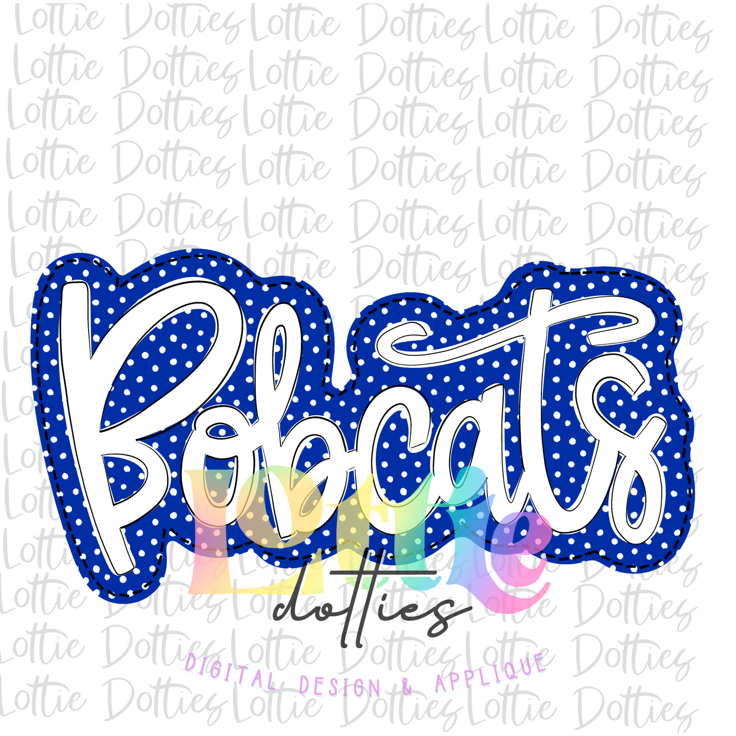 Bobcats PNG - Bobcats sublimation design - Digital Download - Royal and White