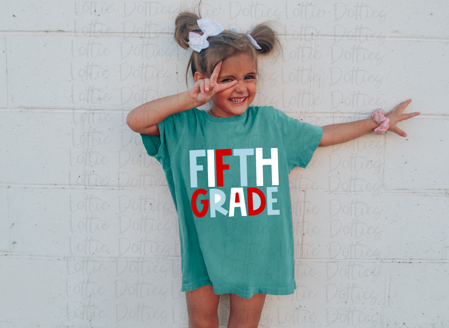 Fifth Grade - PNG - Back To School Sublimation - Digital Download- Red Blue and White