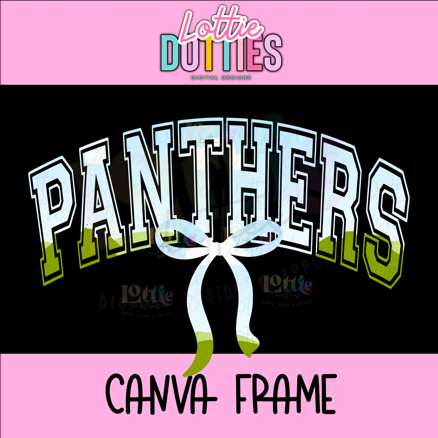 Panthers Canva Frame - Canva Frames - Digital Download