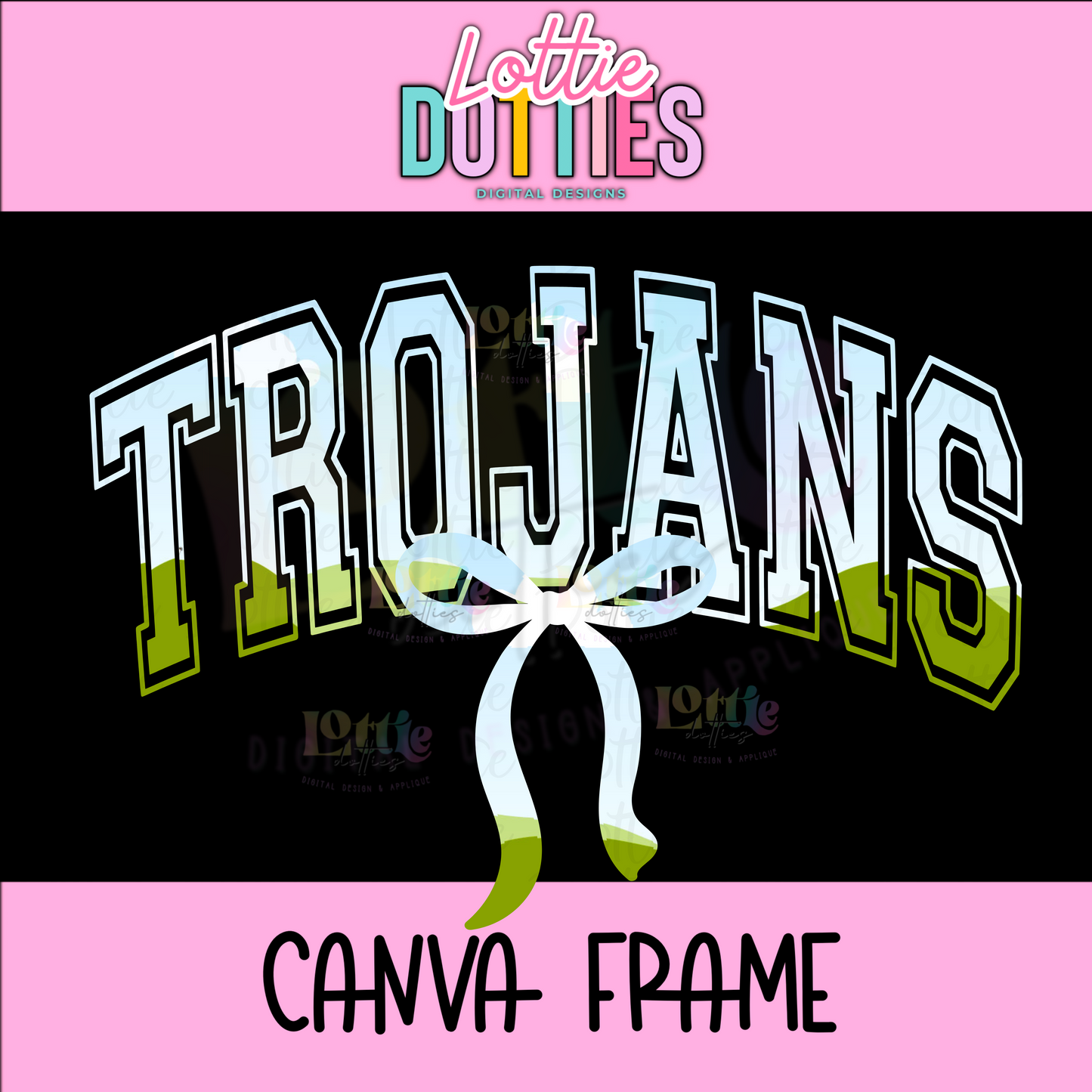 Trojans Canva Frame - Canva Frames - Digital Download
