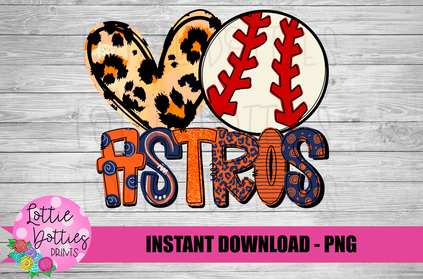 Peace Love Baseball Png - Astros Sublimation Design - Digital Download
