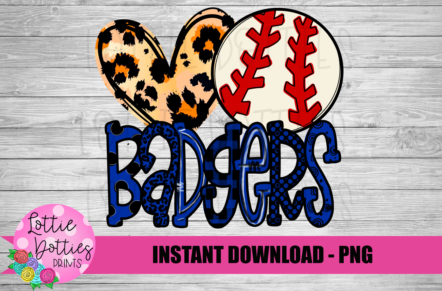 Baseball Badgers Png - Badgers Sublimation Design - Digital Download