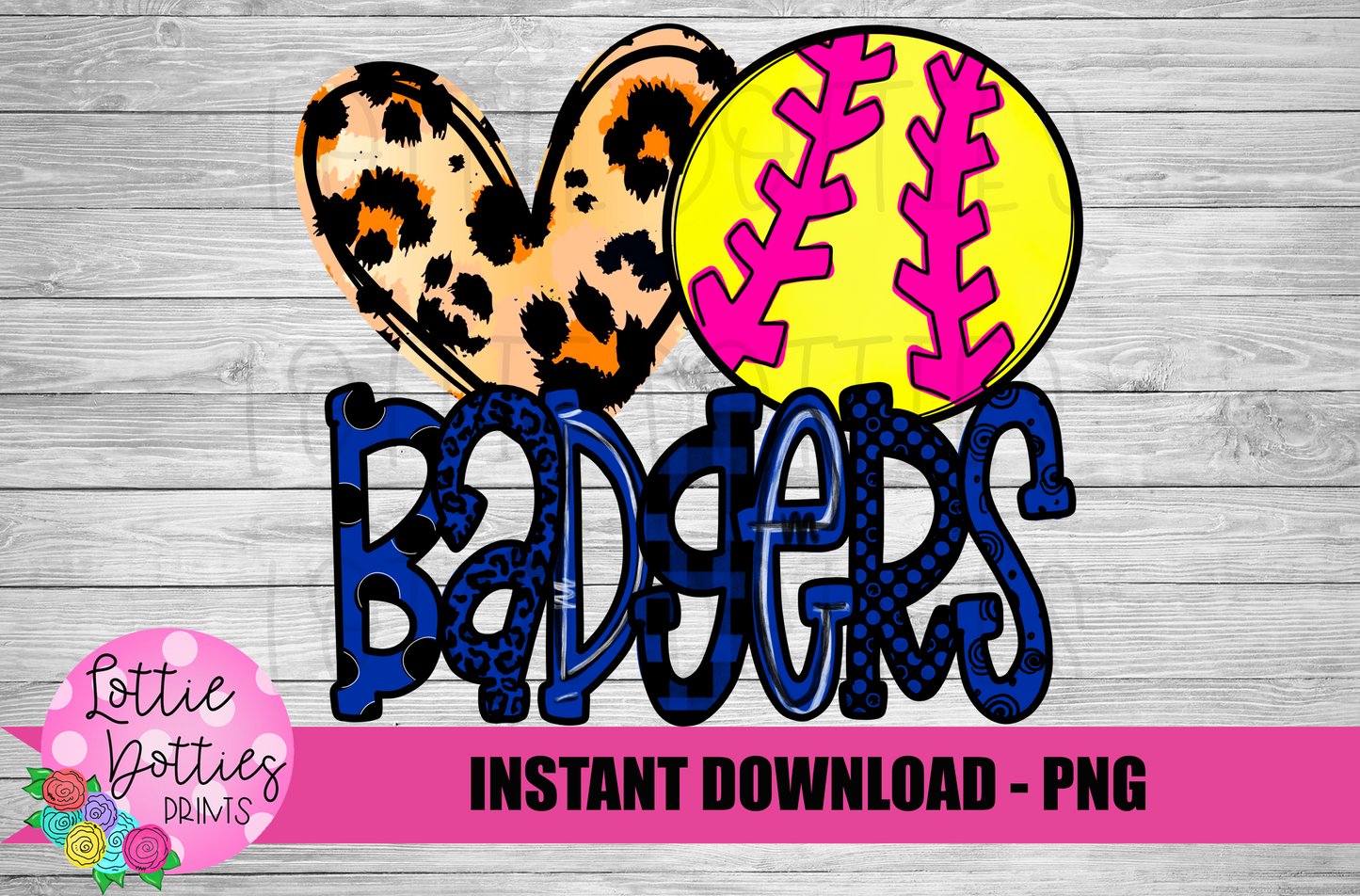 Badgers Softball Png - Badgers Sublimation Design - Digital Download