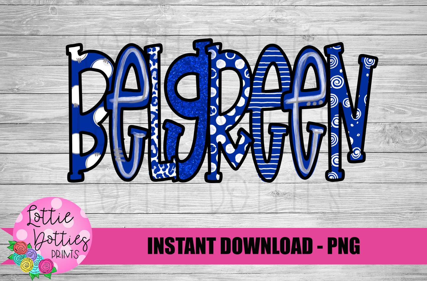 Belgreen - PNG - Bulldogs - Sublimation design - Digital Download