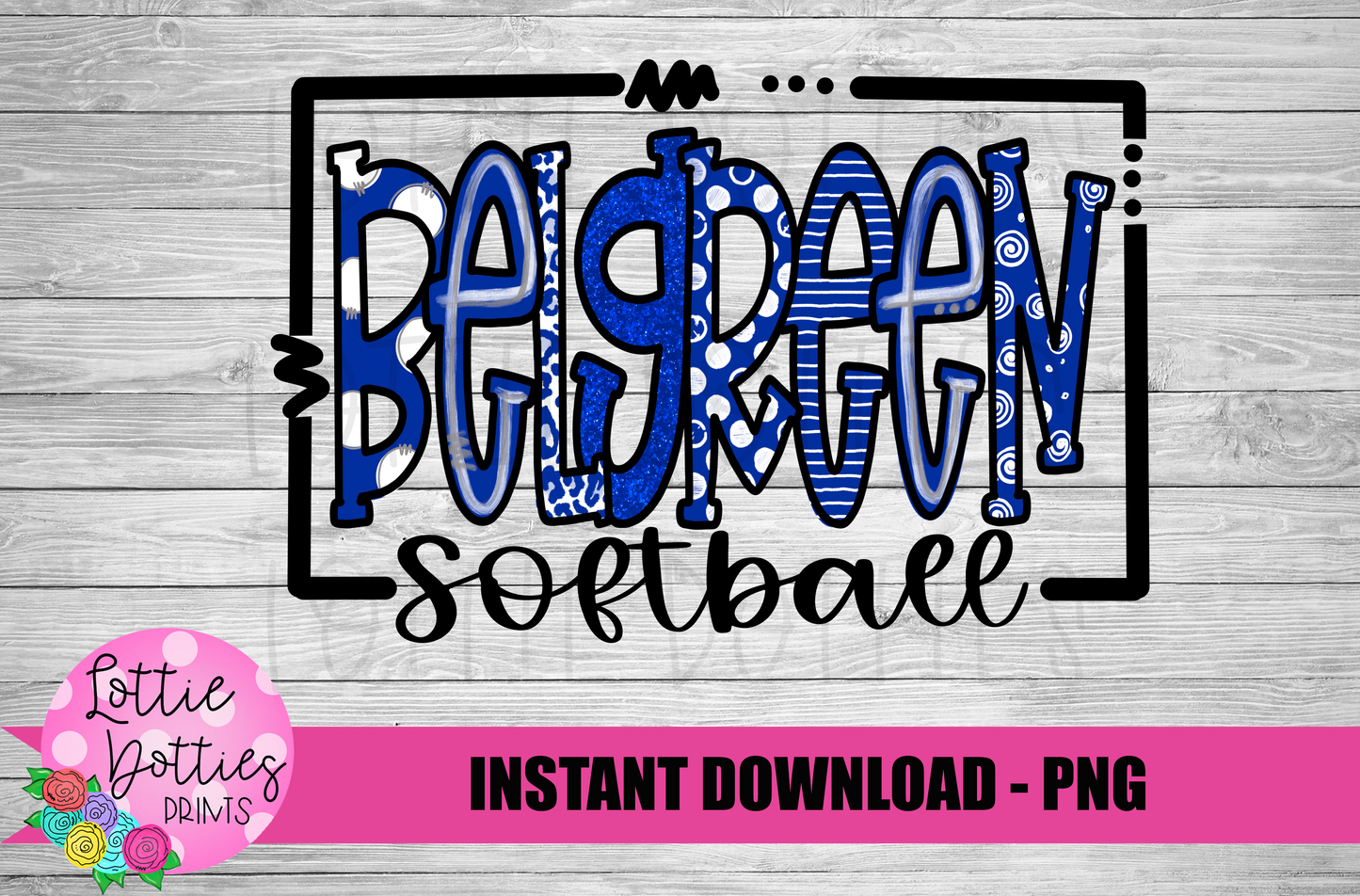 Belgreen Softball - PNG - Bulldogs - Softball - Sublimation design - Digital Download