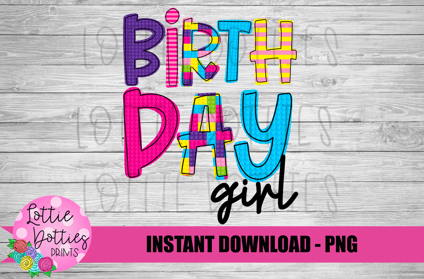 Birthday Girl Lego Png -Instant Download - Digital Download