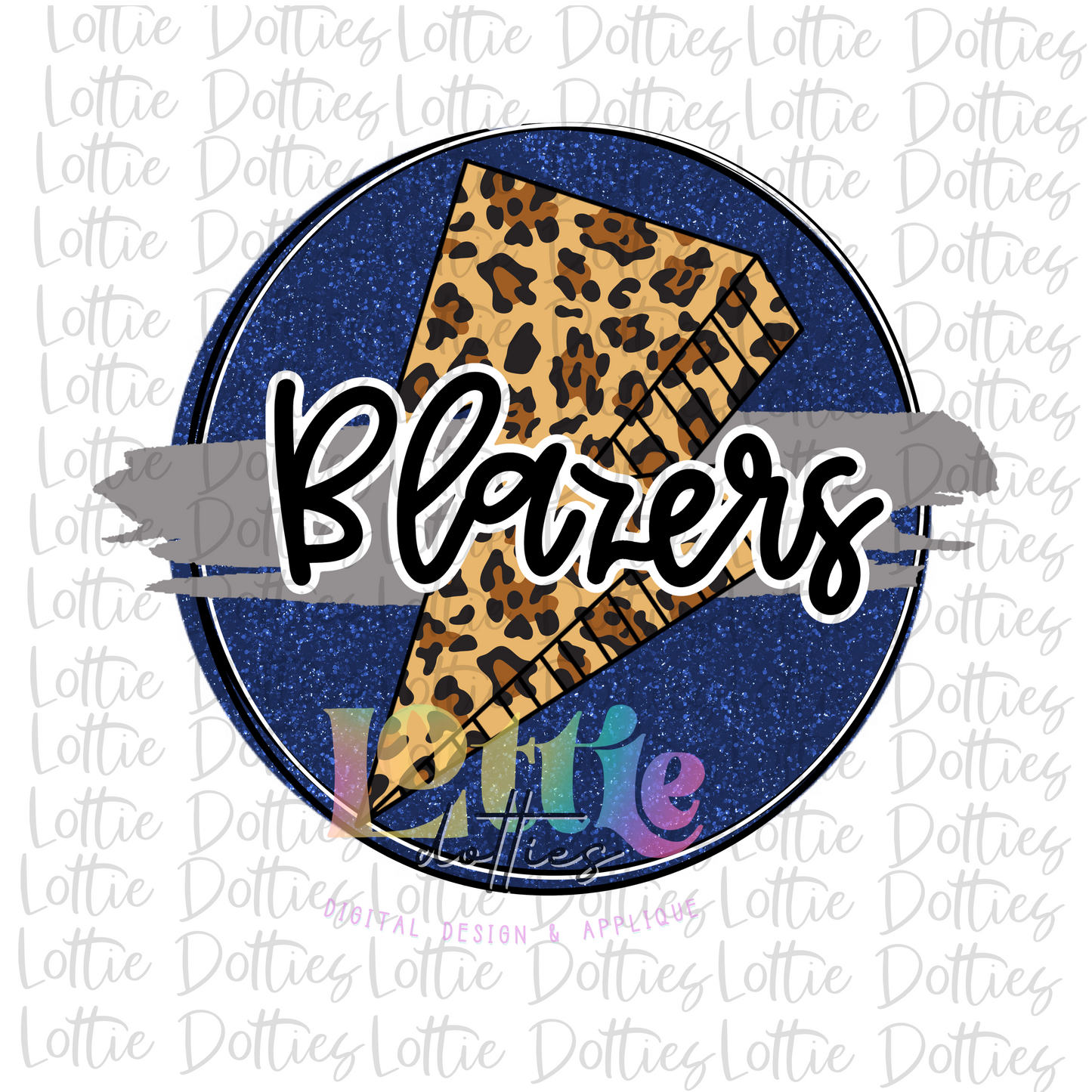 Blazers PNG - Blazers Circle Sublimation - Digital Download - Navy and Gray