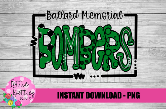 Ballard Memorial Bombers  Png - Sublimation Design- Bombers  Sublimation- Digital Download