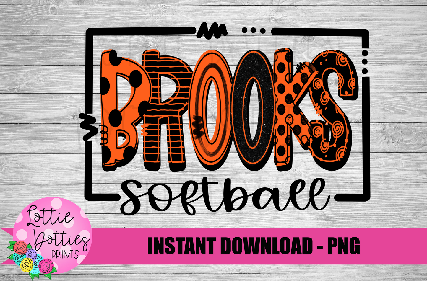 Brooks Softball PNG - Brooks - Softball - sublimation design - Digital Download