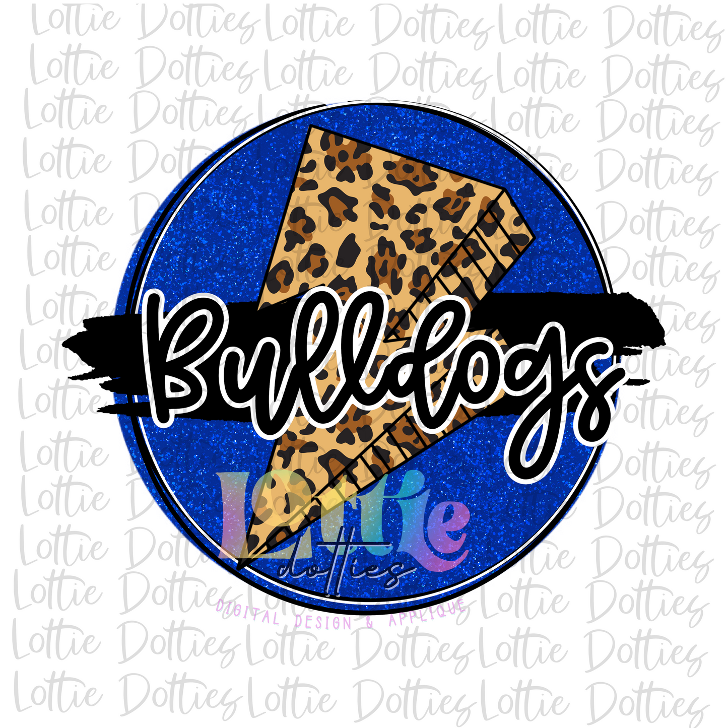 Bulldogs - PNG - Bulldogs Blue and Black - Sublimation design - Digital Download