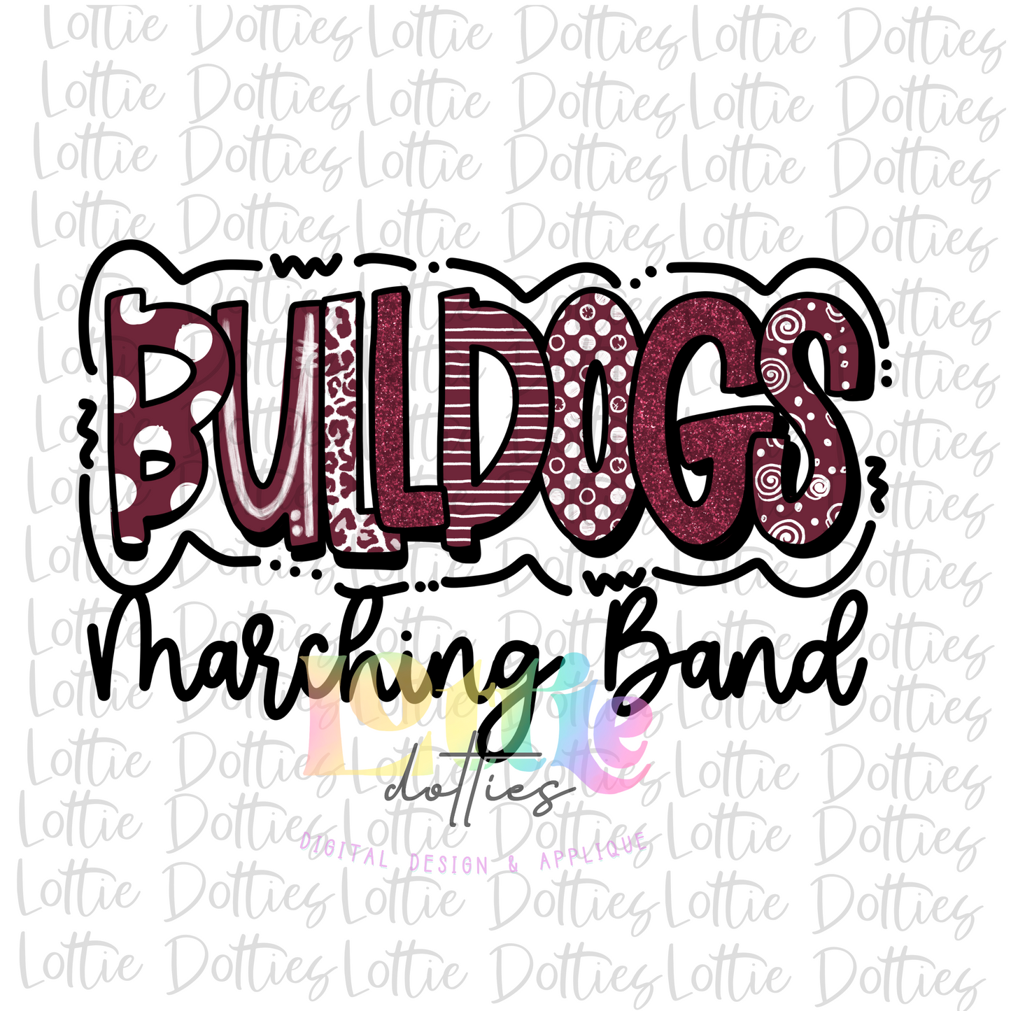 Bulldogs Marching Band - PNG - Bulldogs - Sublimation Design - Digital Download