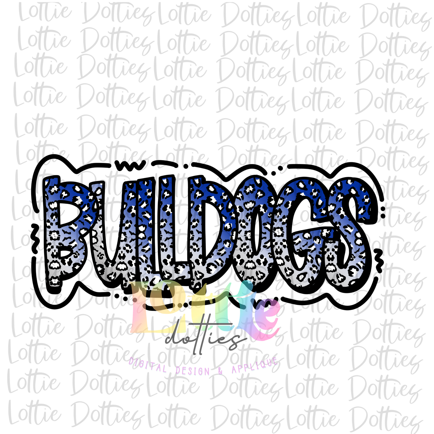 Bulldogs - PNG - Bulldogs - Sublimation Design - Digital Download - Royal Blue and Gray