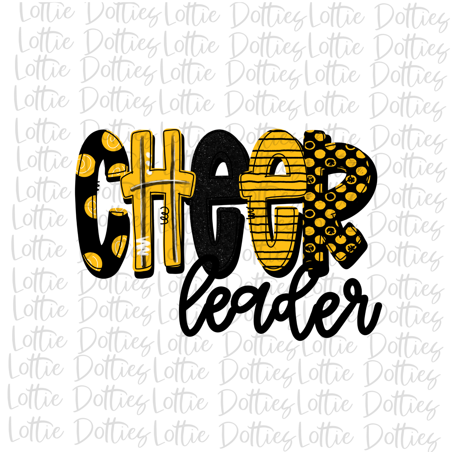 Cheer leader Png - Cheerleader Sublimation File - Black and Gold - Instant download - Digital Download