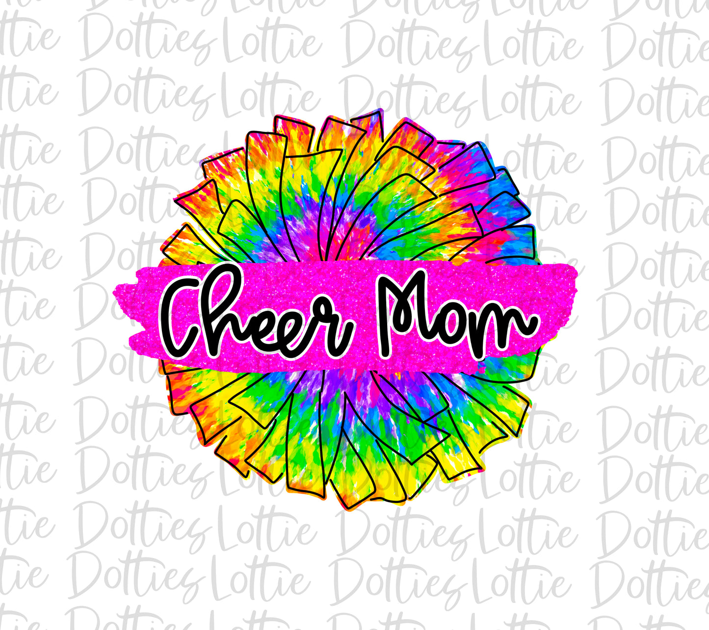 Cheer Mom Pom Png - Cheer Sublimation File - Instant download - Digital Download