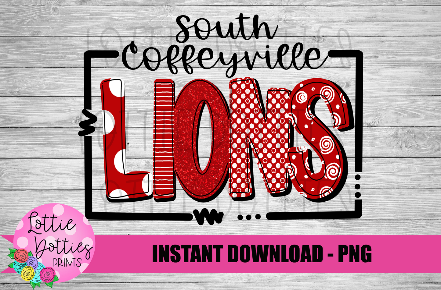 South Coffeyville Lions PNG - Lions - sublimation design - Digital Download