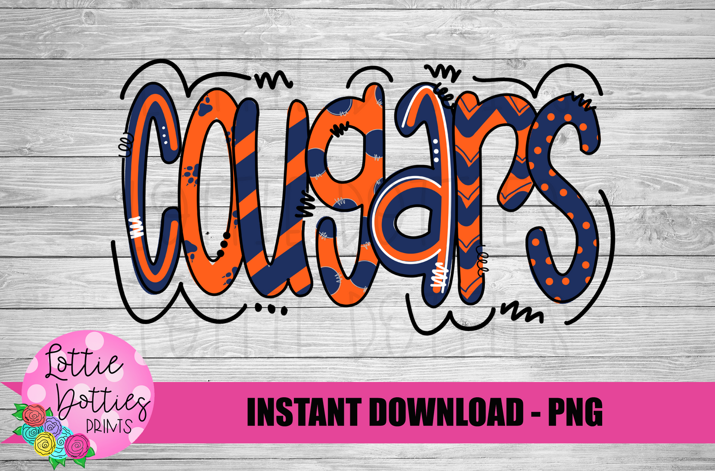 Cougars Png - Sublimation Design - Cougars Sublimation- Digital Download