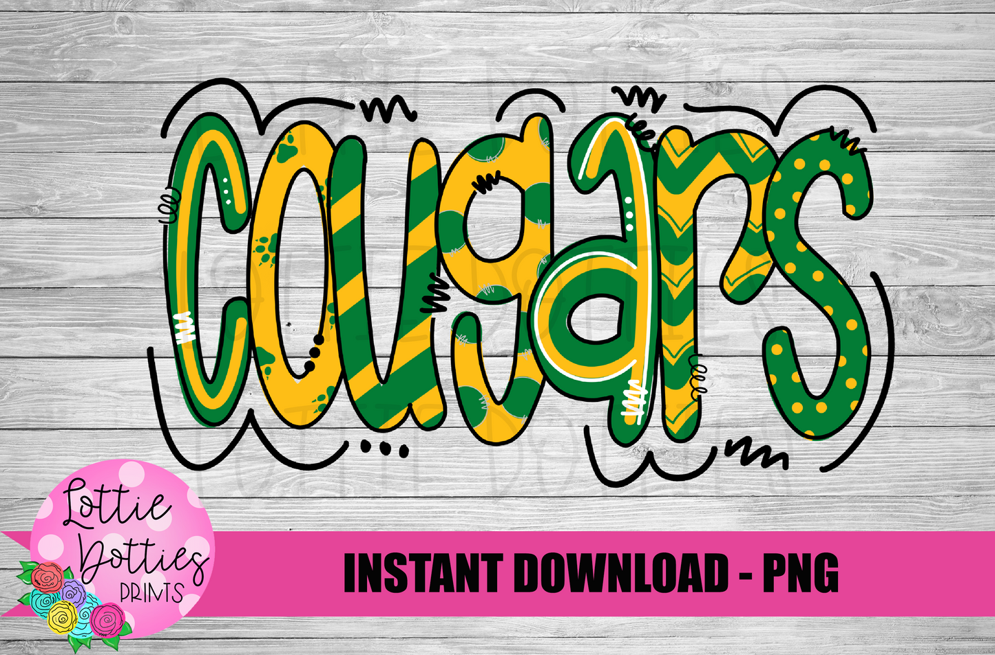 Cougars Png - Sublimation Design - Cougars Sublimation- Digital Download
