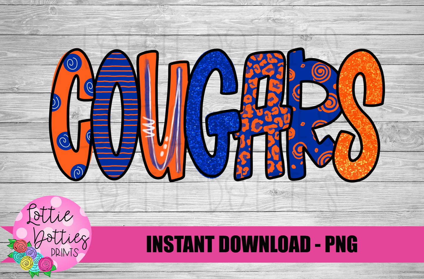 Cougars Png - Sublimation Design - Cougars Sublimation- Digital Download