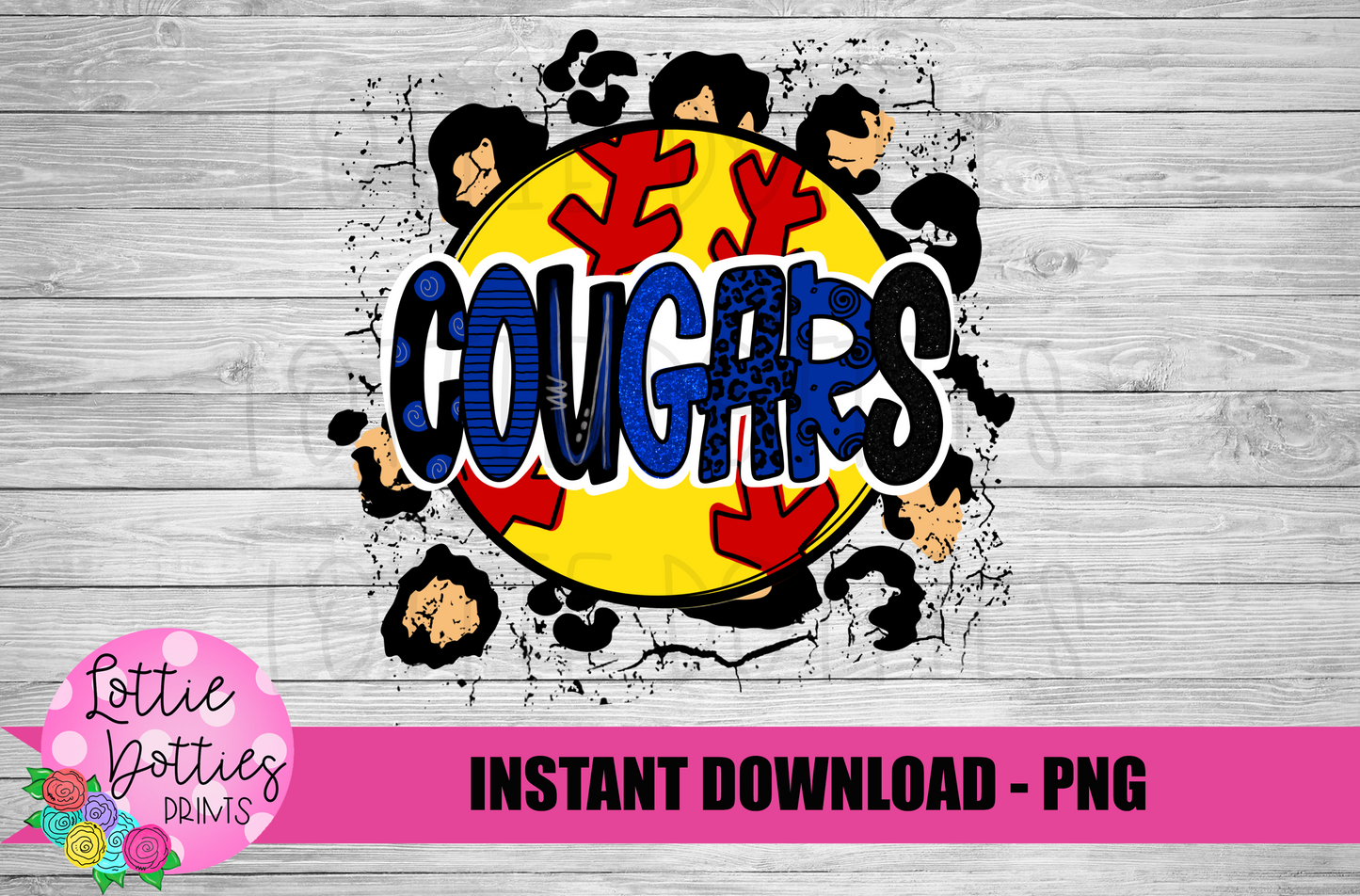 Cougars Png - Sublimation Design - Cougars Softball Sublimation- Digital Download