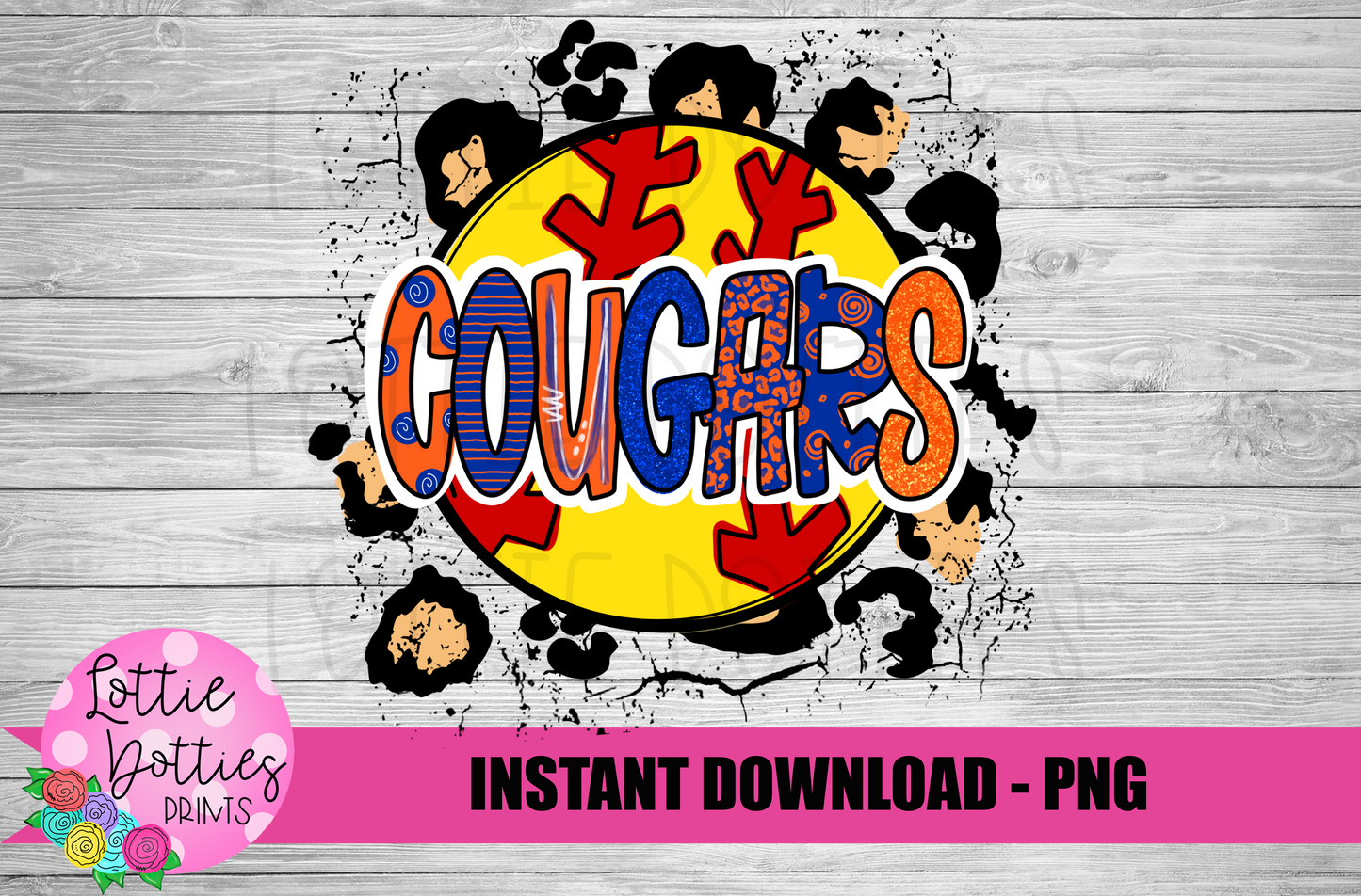 Cougars Png - Sublimation Design - Cougars Softball Sublimation- Digital Download