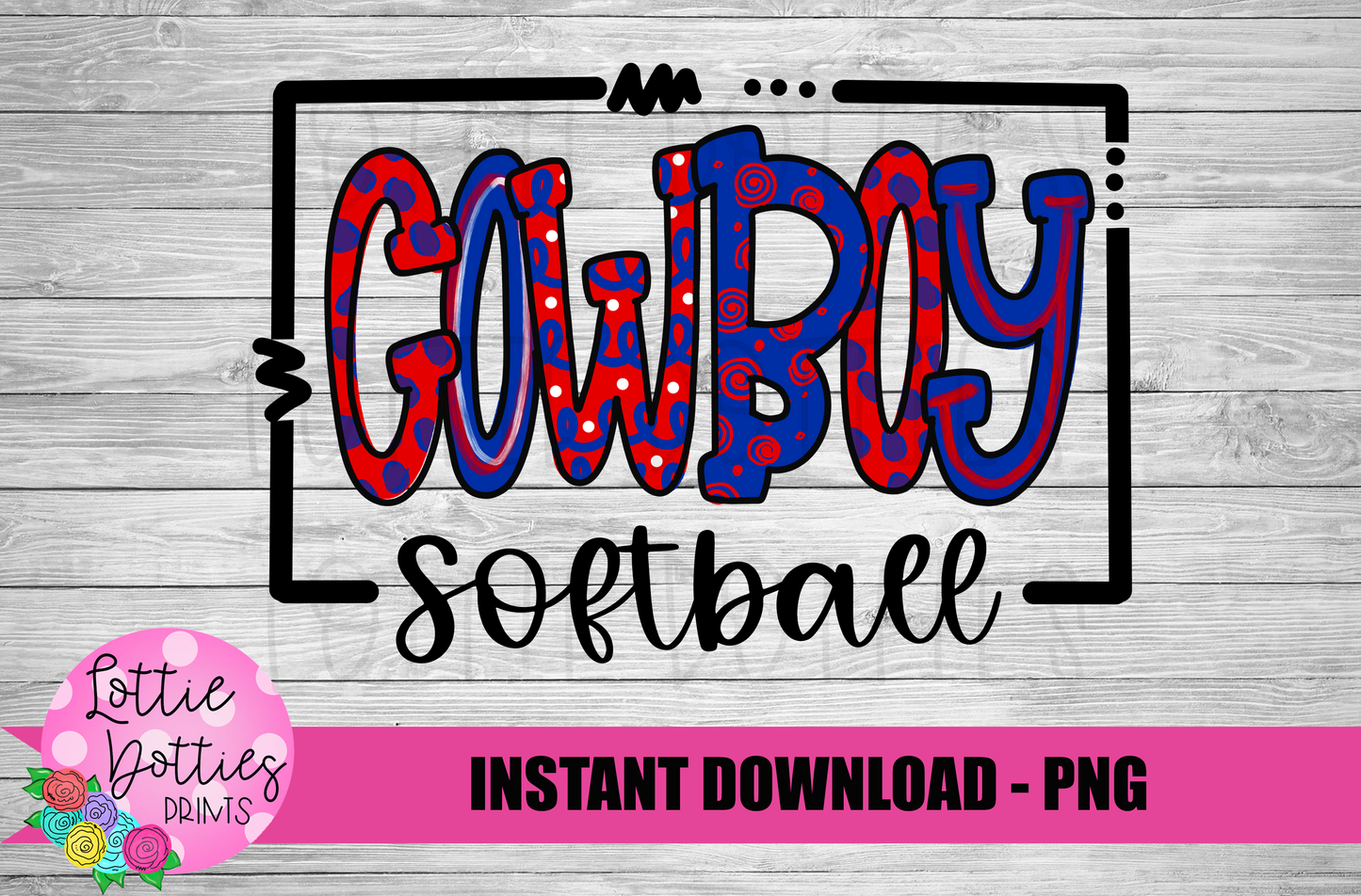 Cowboys Softball Png - Cowboy Sublimation - Digital Download