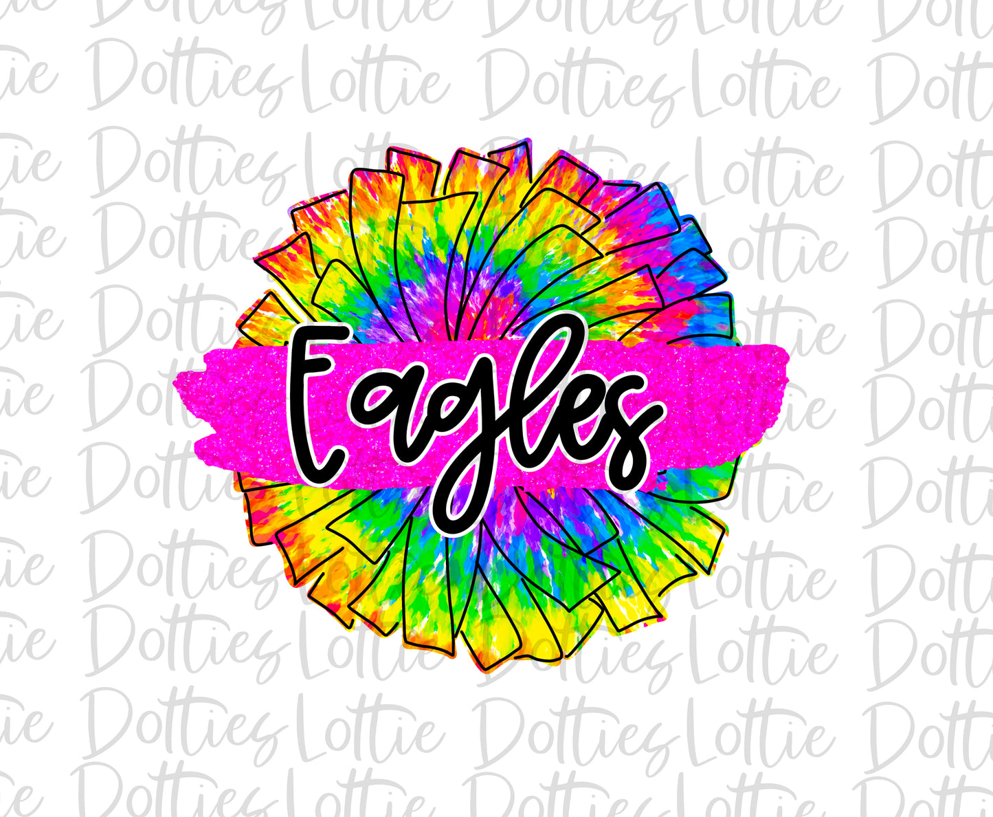 Eagles Pom Png - Cheer Sublimation File - Instant download - Digital Download