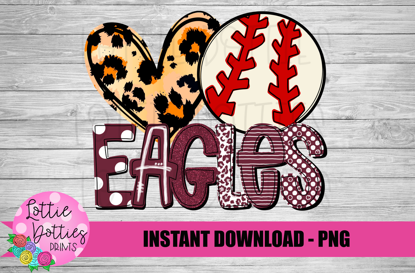 Baseball Eagles Png - Baseball Sublimation Design - Digital Download