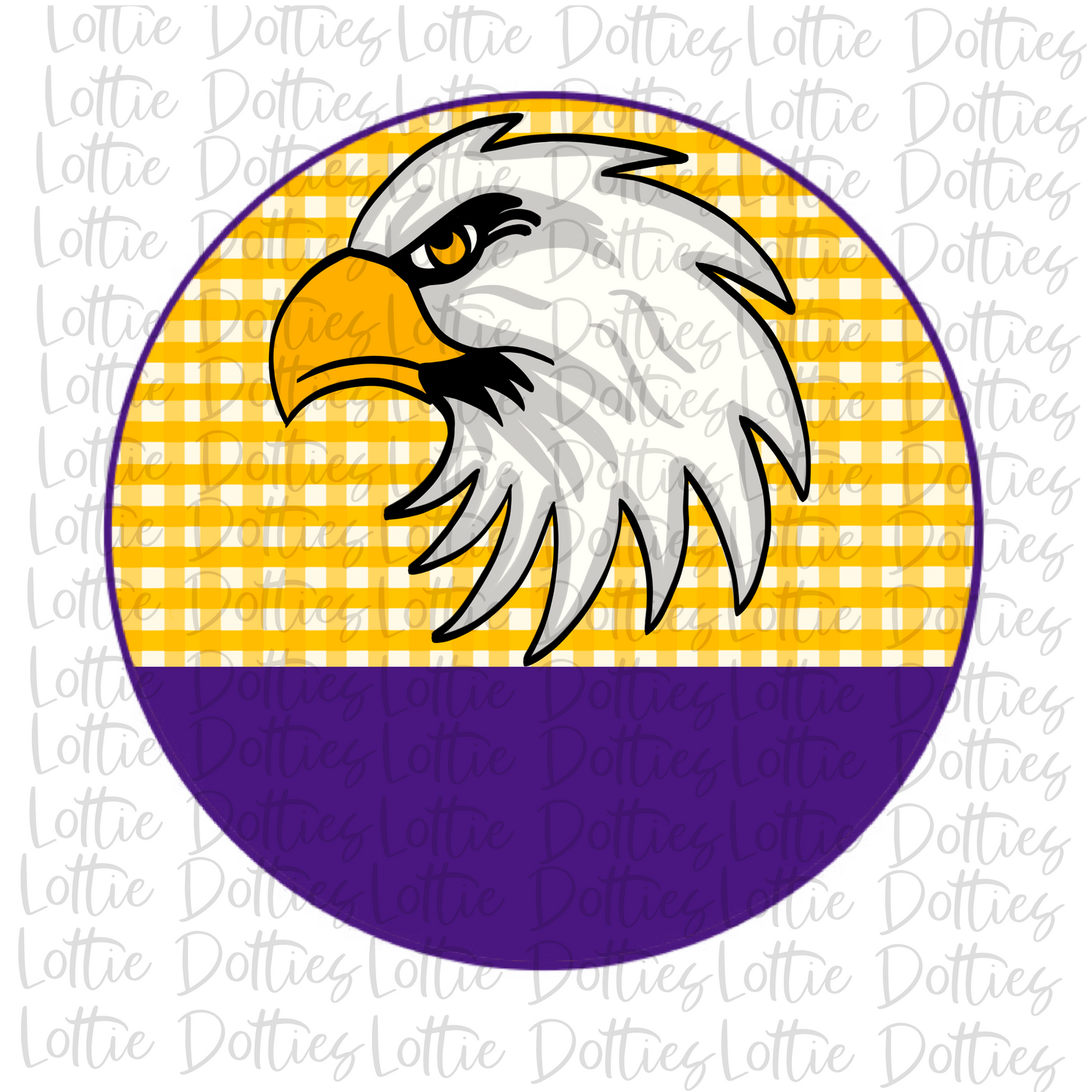 Eagles Circle Png - Eagles Sublimation Design - Purple and Gold - School Spirit Design - Digital Download