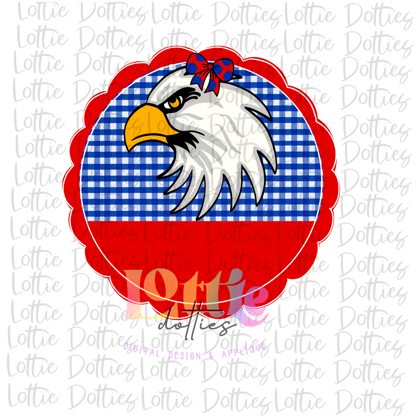 Eagle Scallop Design Png - Sublimation Design- Digital Download
