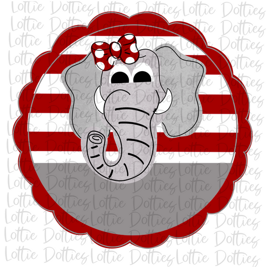 Elephant Girl Circle  Png - Elephant Sublimation Design - Digital Download