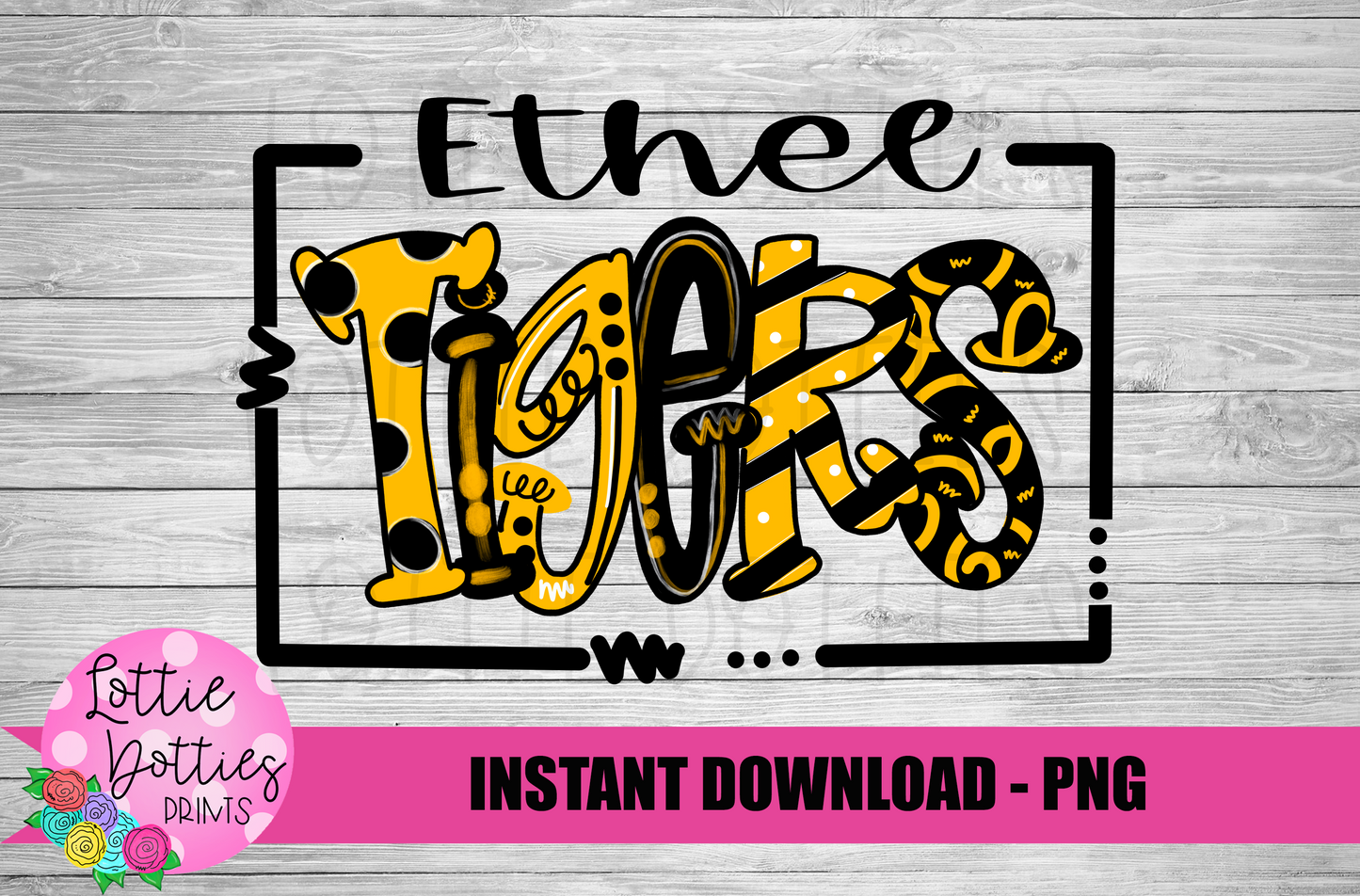 Ethee Tigers PNG - Tigers sublimation design - Digital Download