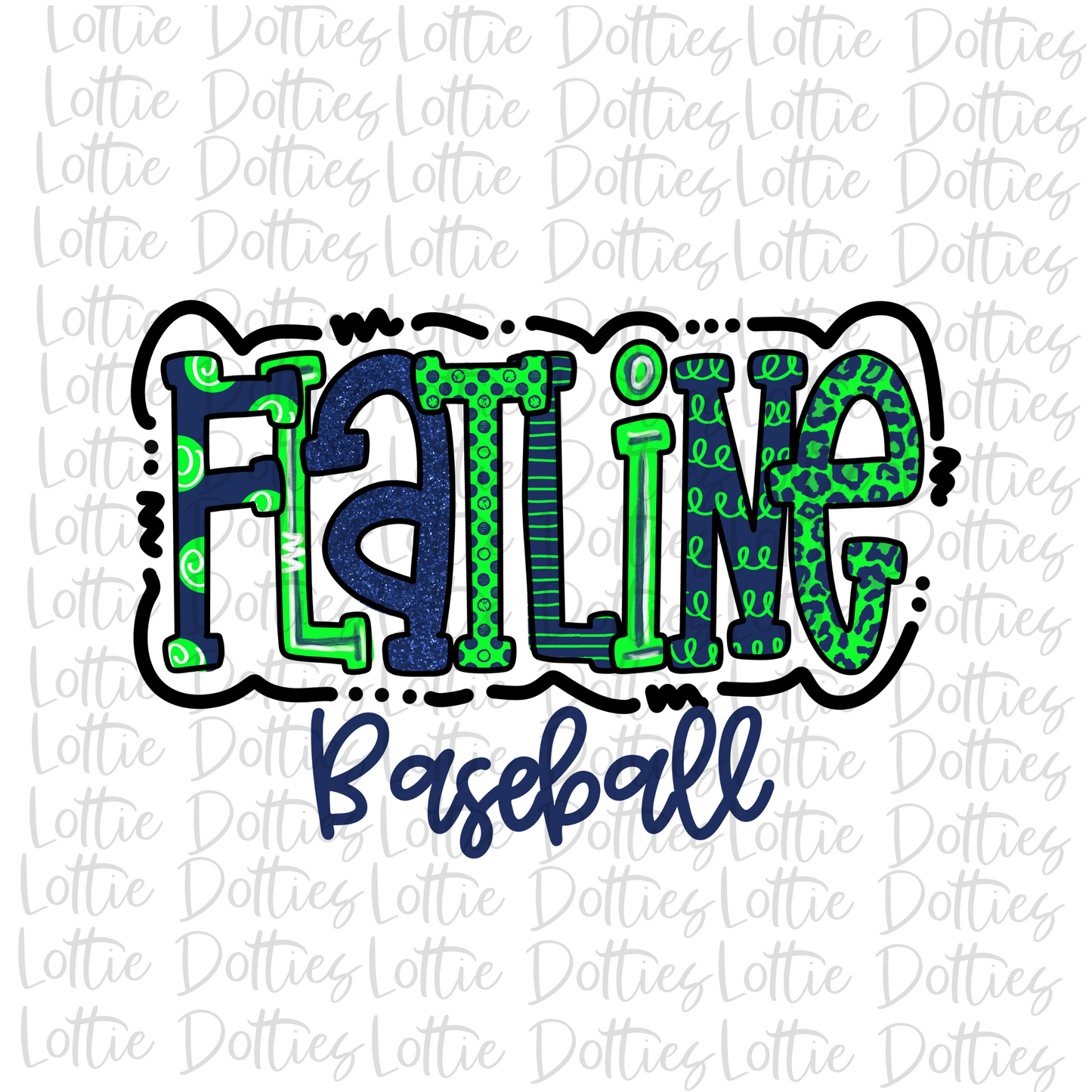 Flatline Baseball - PNG Flatline - Sublimation - Digital Download