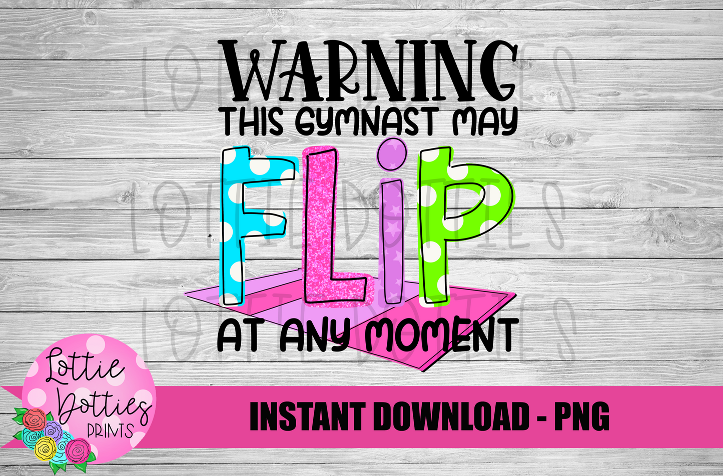 Gymnast - PNG - Flip - Sublimation - Digital Download