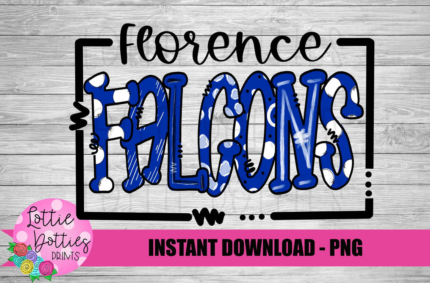 Florence Falcons PNG - Falcons  -  Sublimation design - Digital Download