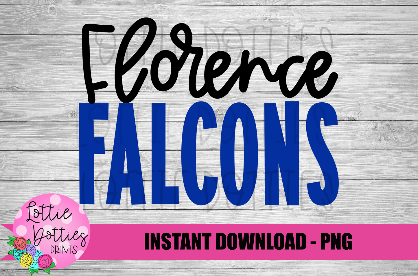 Florence Falcons PNG - Falcons - Sublimation design - Digital Download