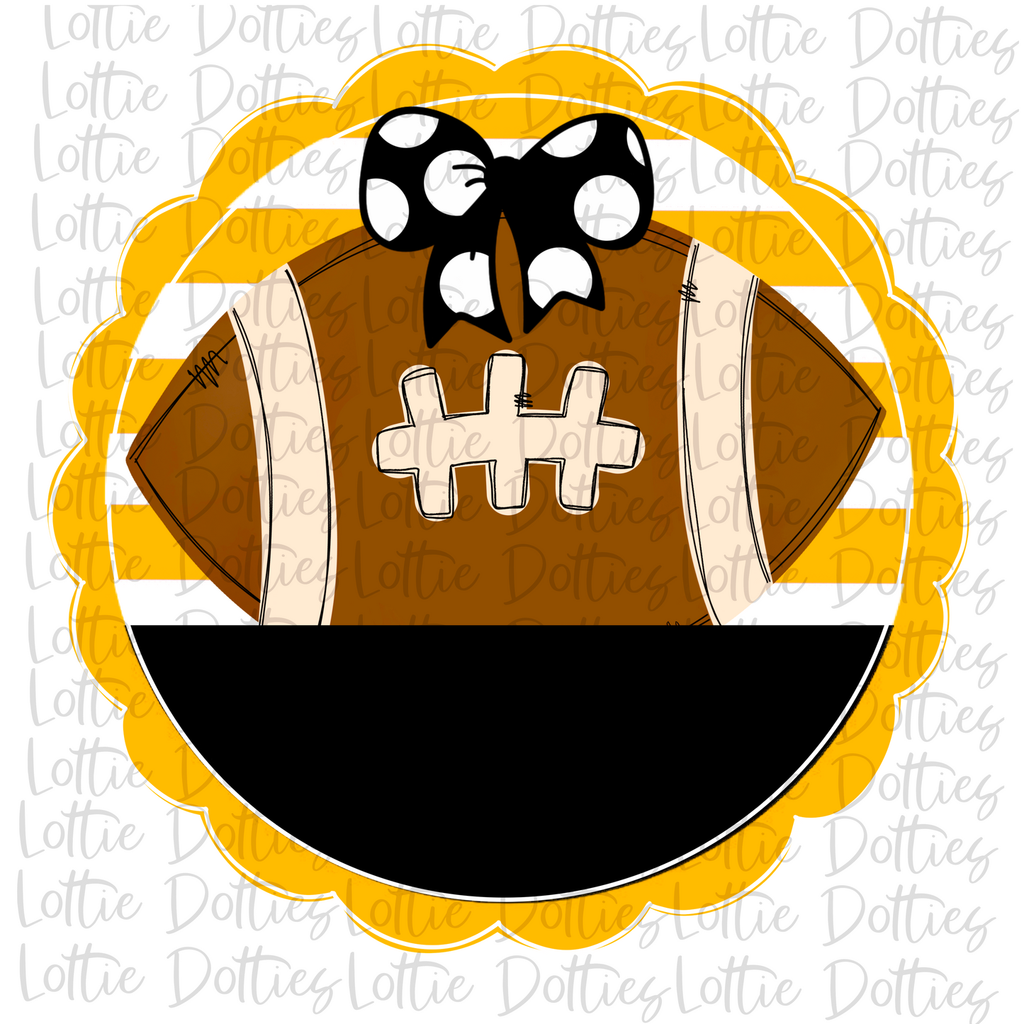 Football - PNG - Football Scallop - Sublimation - Digital Download