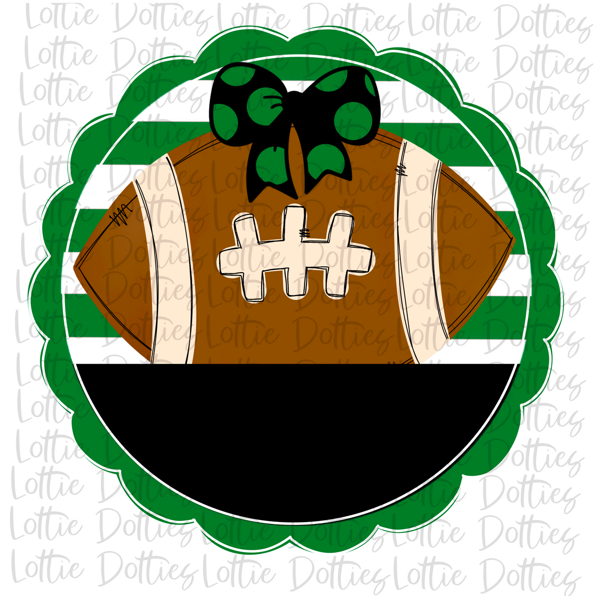 Football - PNG - Football Scallop - Sublimation - Digital Download