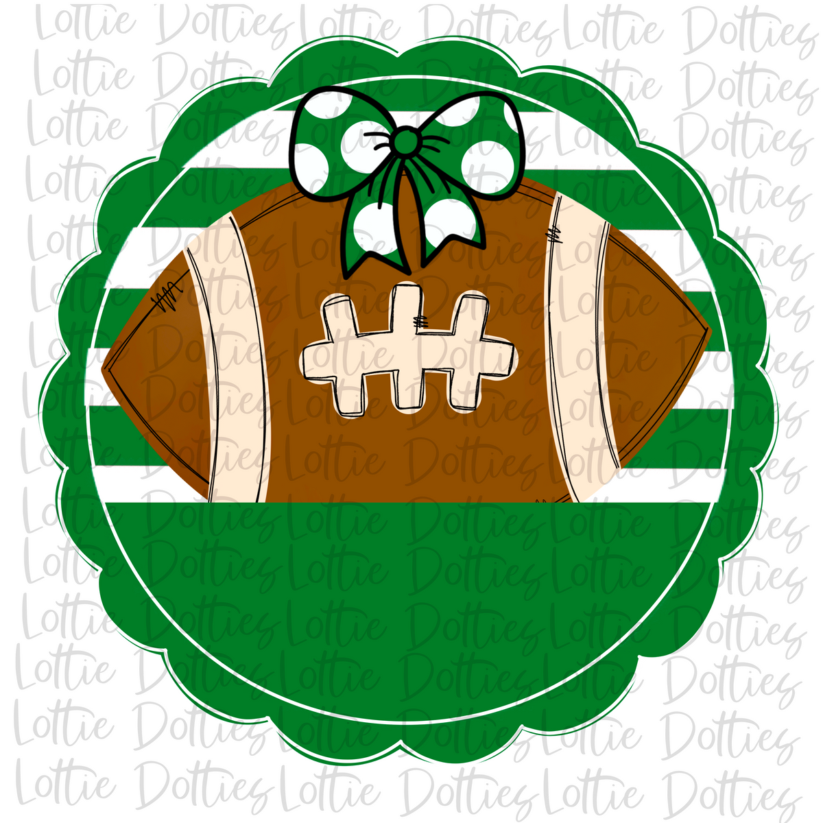 Football - PNG - Football Scallop - Sublimation - Digital Download