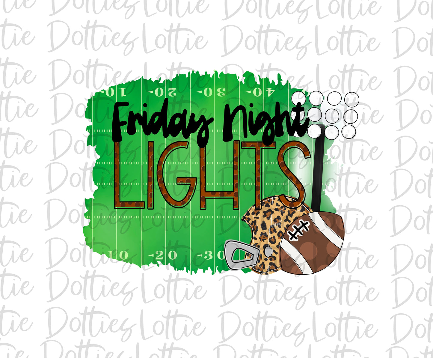 Friday Night Lights Png - Football Sublimation Design