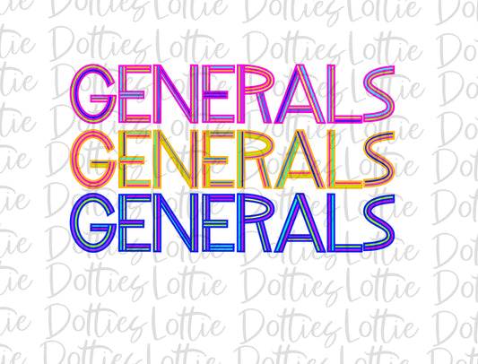 Generals PNG - Generals Sublimation  - Digital Download