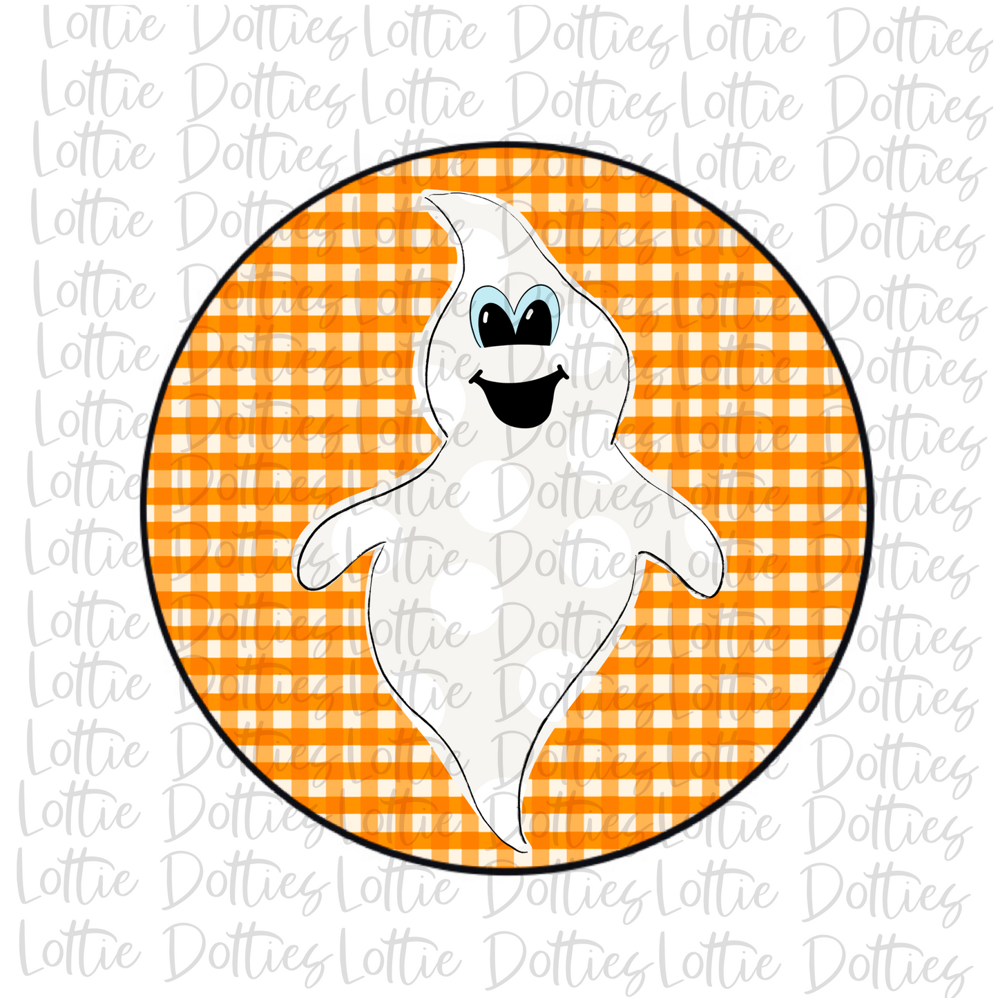 Ghost Circle Png - Halloween Sublimation Design - Digital Download