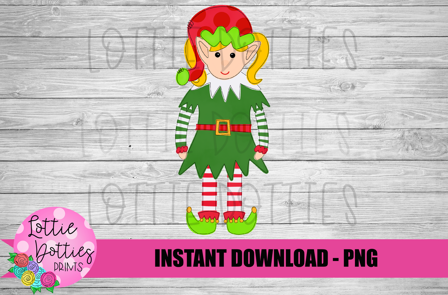 Girl Elf Png - Christmas Sublimation Design - Elf Design - Digital Download