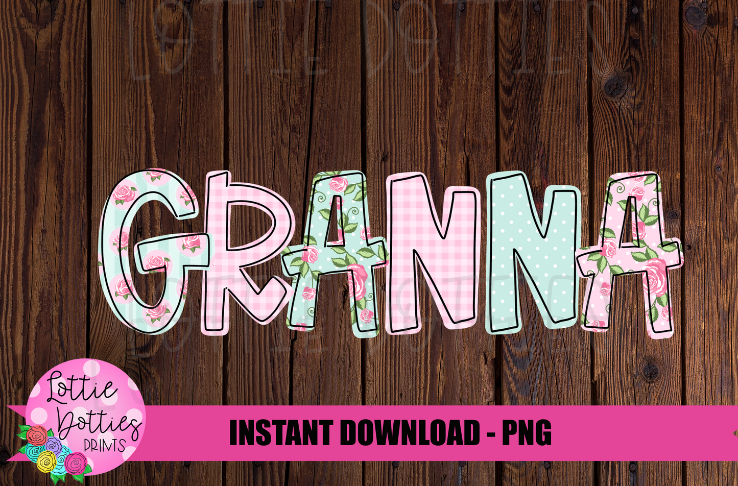 Granna Png - Sublimation File - Instant Download - Digital Download - Floral Print