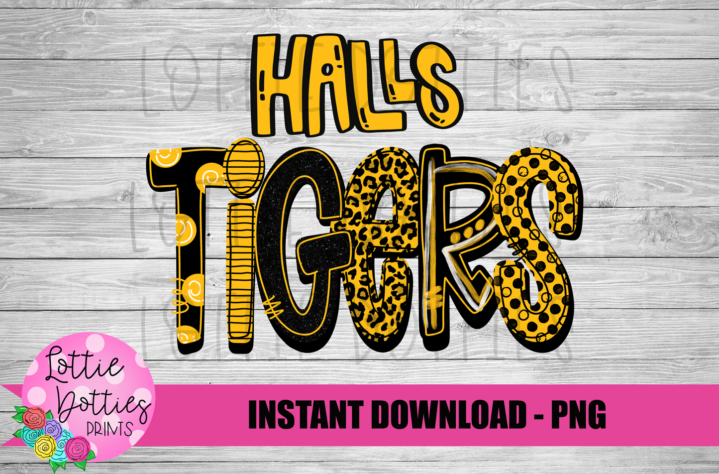 Halls Tigers PNG - Tigers sublimation design - Digital Download