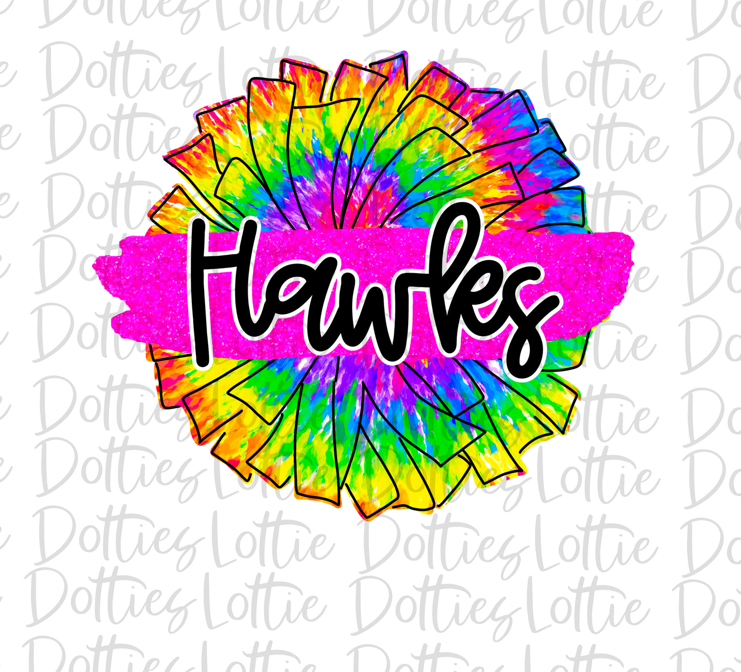 Hawks Pom Png - Cheer Sublimation File - Instant download - Digital Download