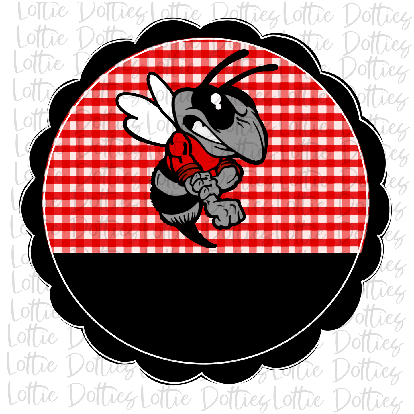 Hornet Scallop Png - Hornet Sublimation Design - School Spirit Design - Digital Download