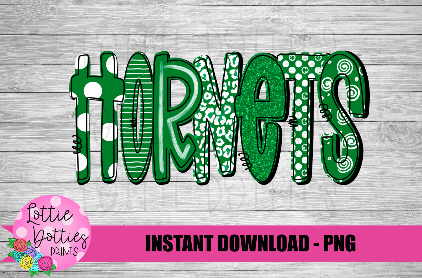 Hornets PNG - Hornets Green and White - Sublimation Design - Digital Download