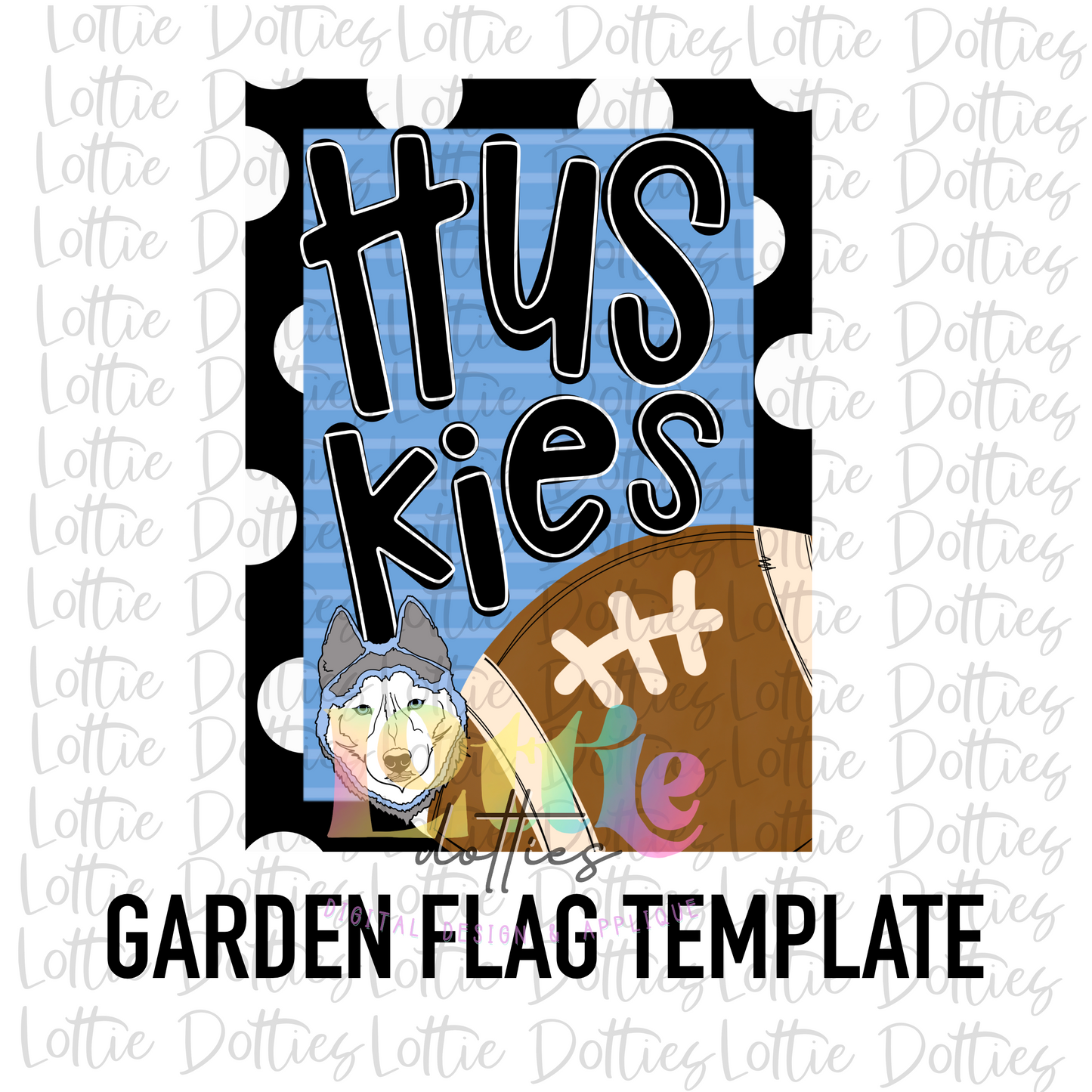Huskies Flag PNG - Huskies Sublimation design - Digital Download