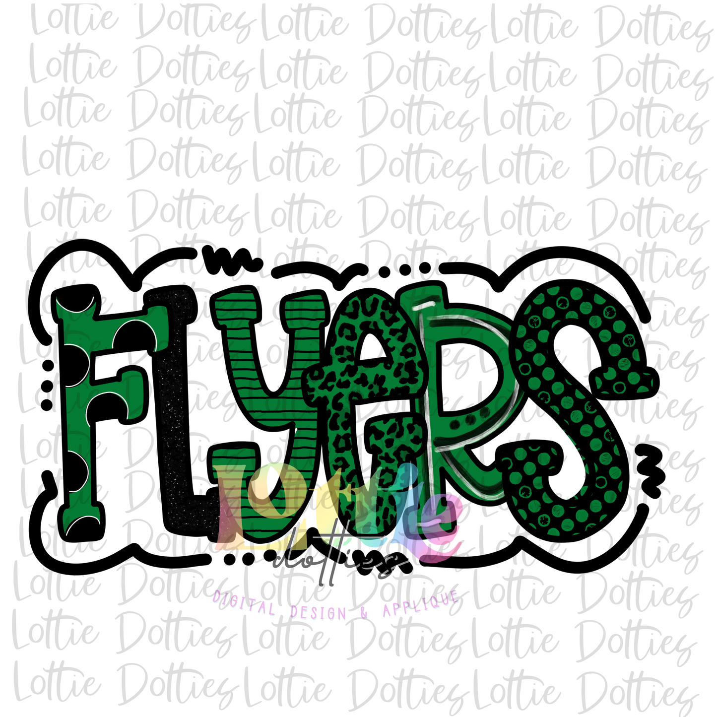Flyers - Png - Digital Download - Sublimation - Green and Black